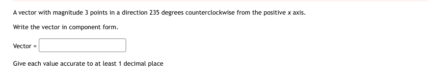 sizeWrite the vector shown below as a combination of vectors ii and