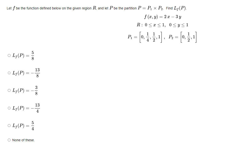 R, and let P be the partition P = P1 x P2.