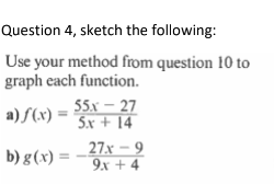 and y-intercepts iii) domain and range iv) intervals of increase and decrease