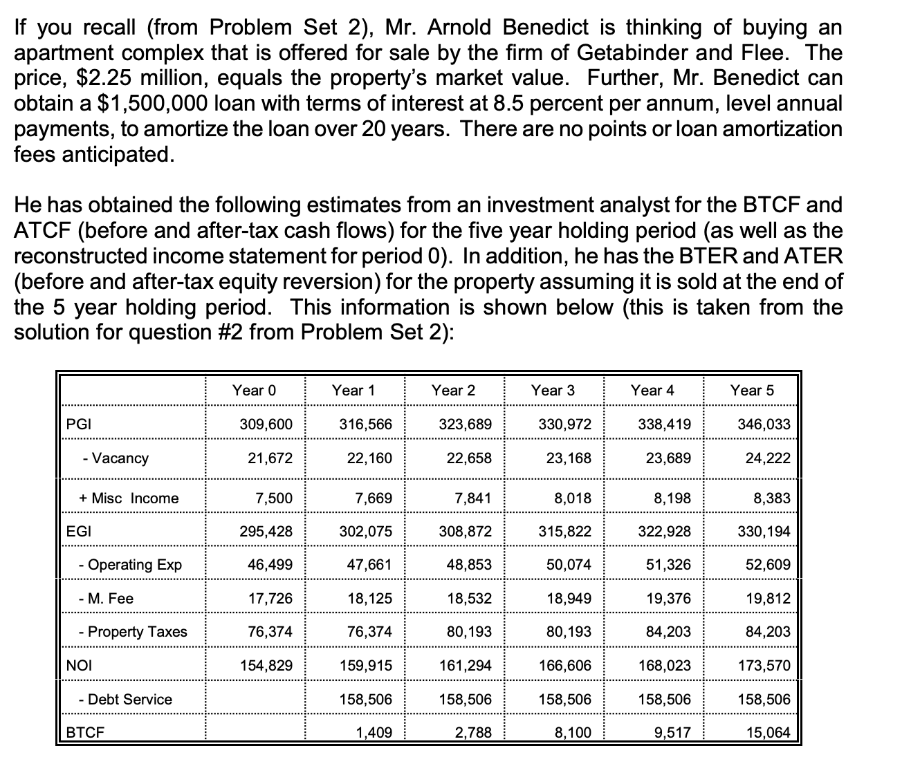 Thank you for your help! If you recall (from Problem Set