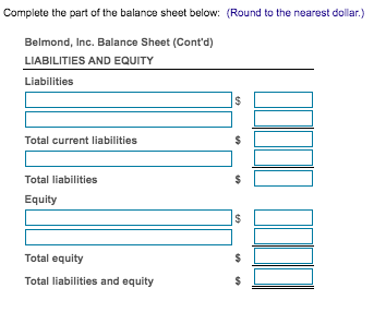 an income statement and balance sheet) Prepare a balance sheet and income