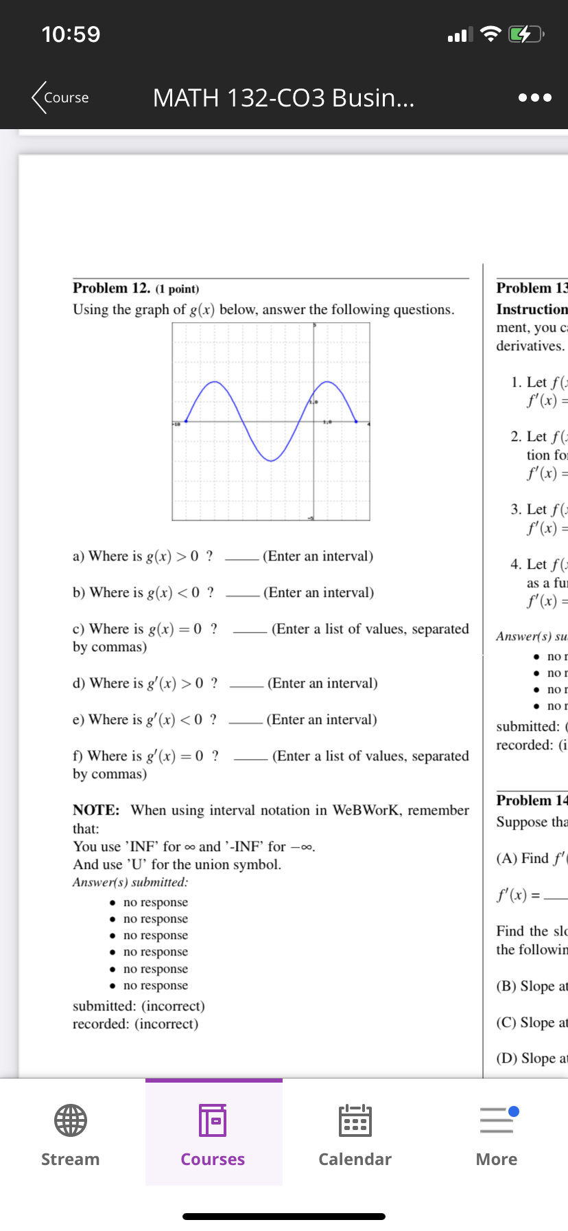 Let f( tion fo f' (x) : 3. Let f( f' (x)