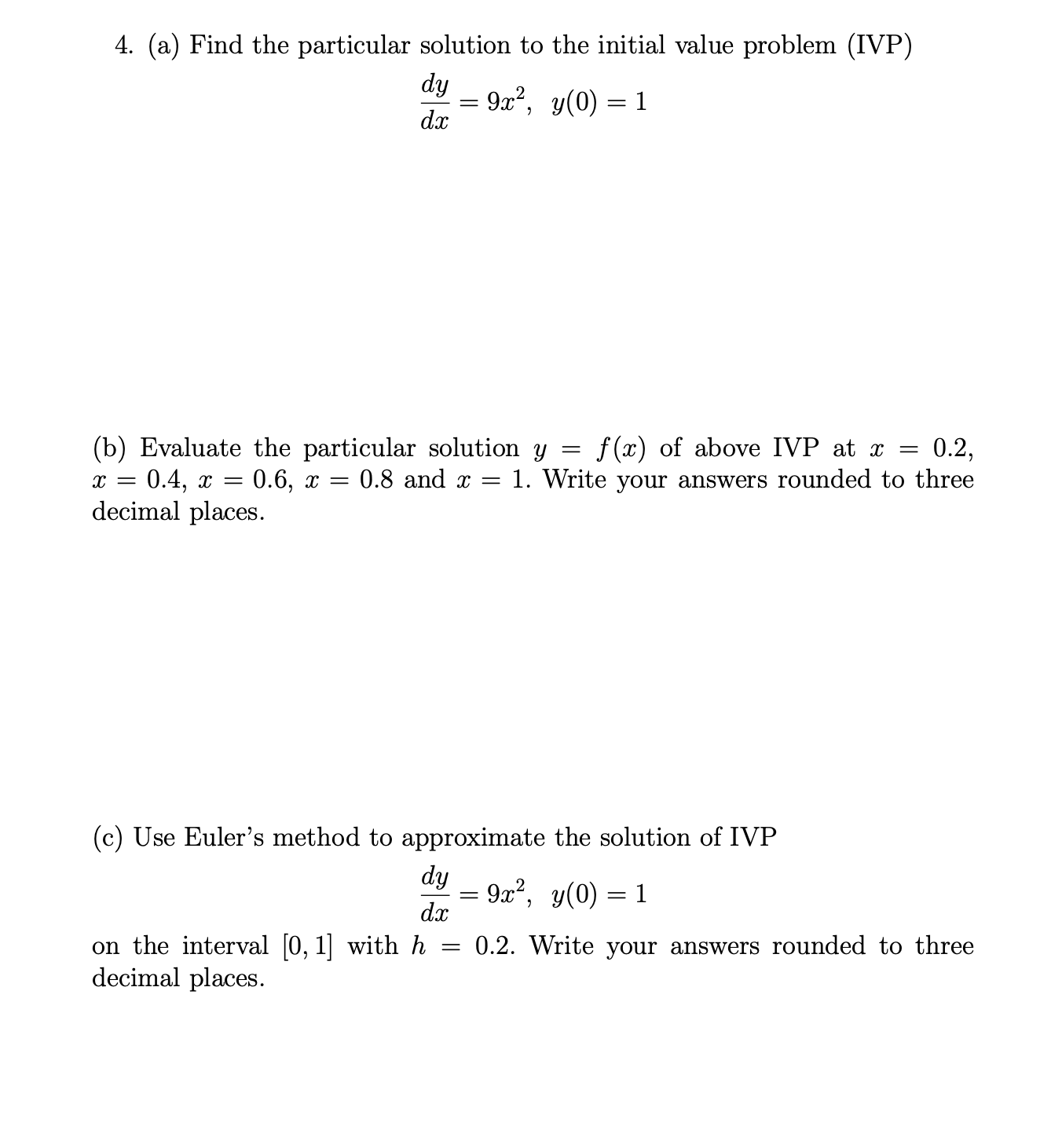 = 0.4, x = 0.6, x = 0.8 and x = 1.