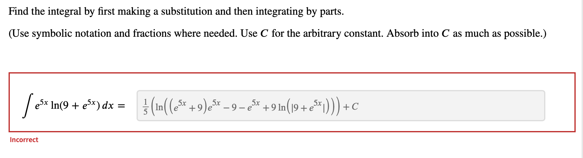 How do I solve for this question? Find the integral by