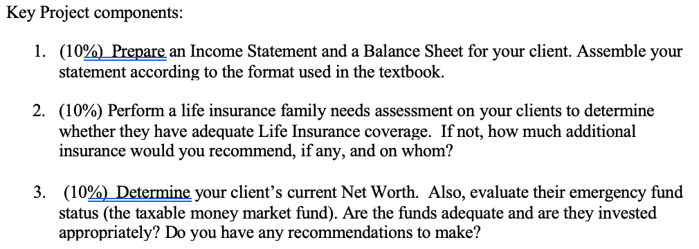 Assemble your statement according to the format used in the textbook. 2.