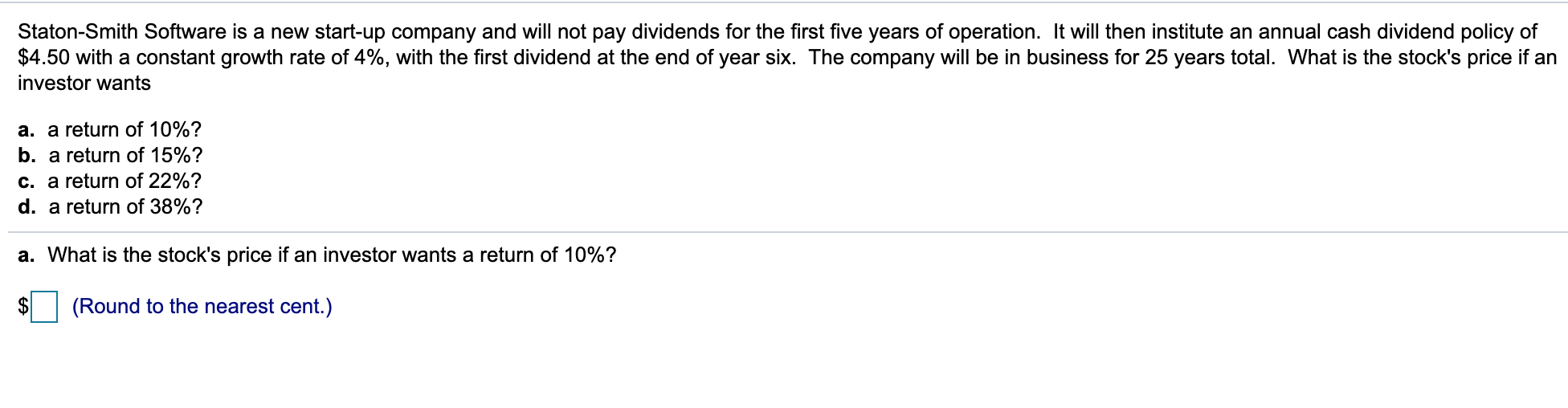 for the first five years of operation. Staton- Smith Software is a