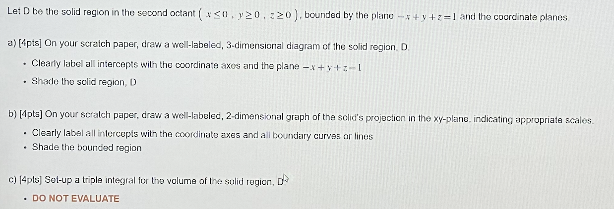 SO , y 20 , ) , bounded by the plane x