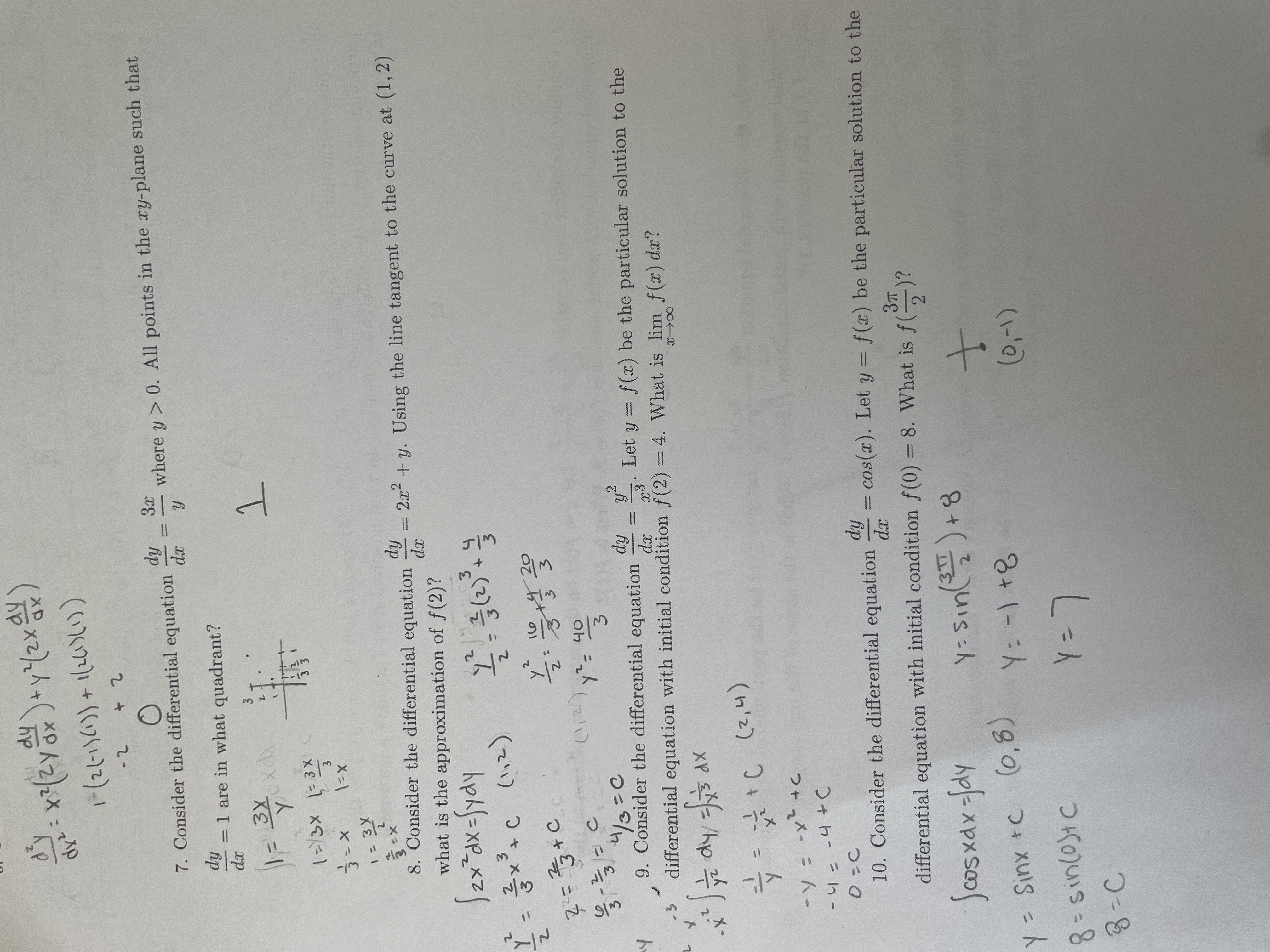  dy = = x 2 ( zy dx ) + y