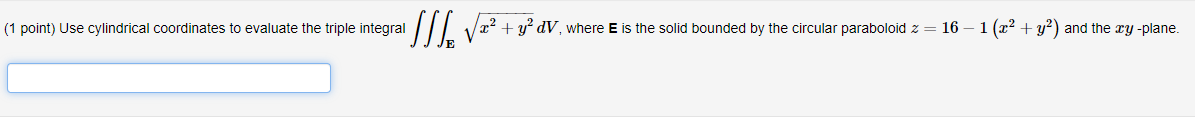 Vaz + y' dV, where E is the solid bounded by the
