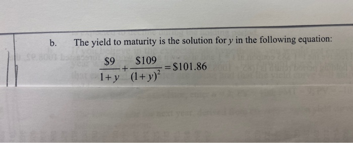 for y in the following equation: se.8001 $9 $109 + = $101.86