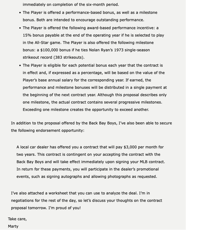 pitched. He is also your best friend. Two weeks ago, on his