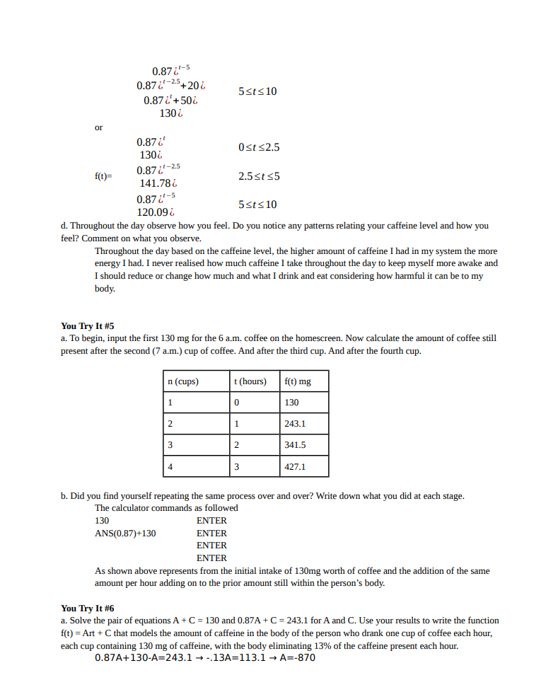 make. . Include all required graphs in the document. . Make graphs