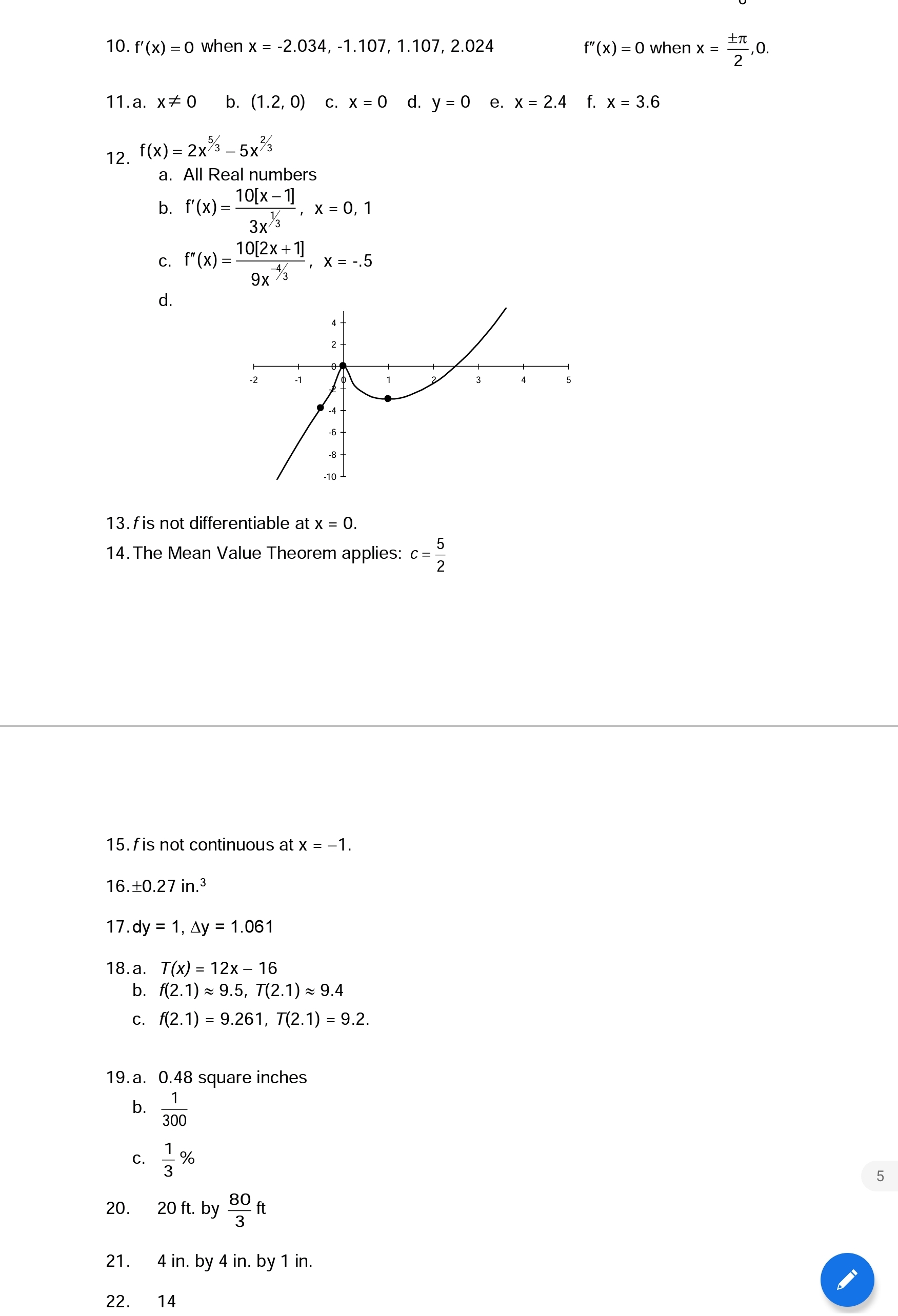 = 2 -,0. 11.a. x# 0 b. (1.2, 0) c. x =