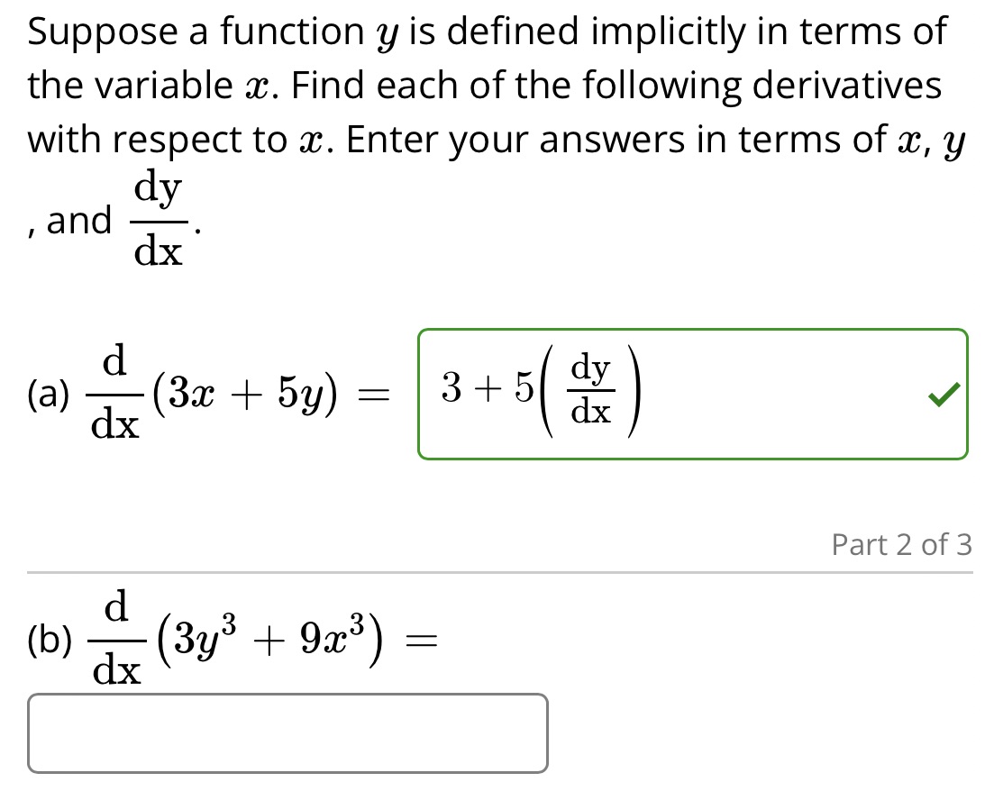 variable 33. Find each of the following derivatives with respect to 33.