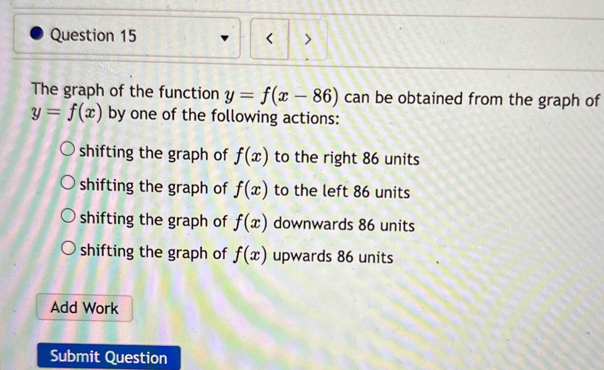 = f(m 86) can be obtained from the graph of y :2