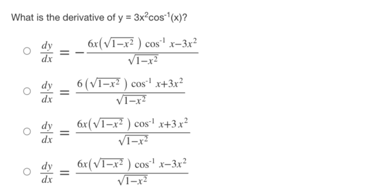 1+(x2+2x ) dy 2x+2 O = dx 1+ (x2+2x ) 2 2x+2
