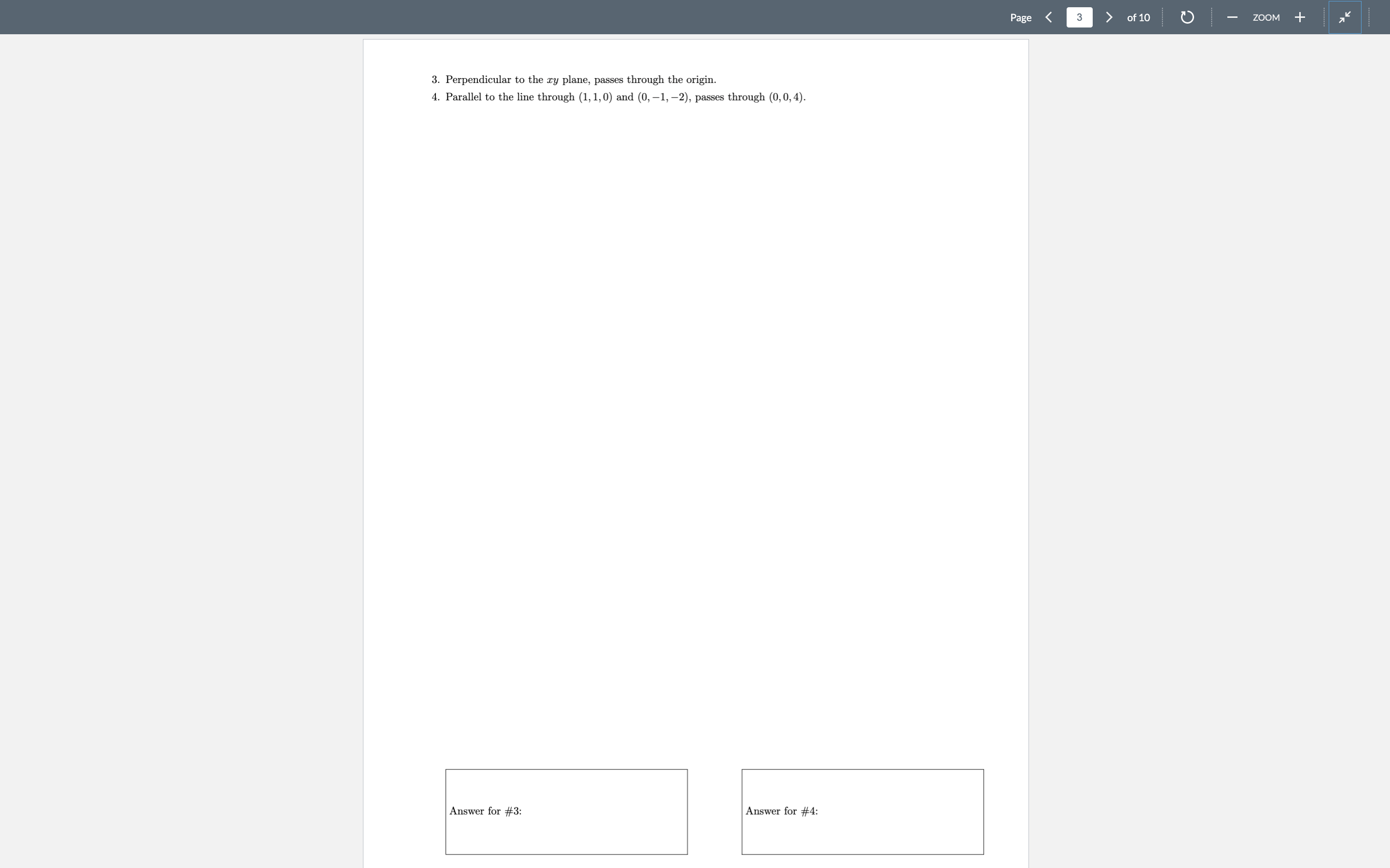 of intersection. v. Find the decomposition v = v" + V; with