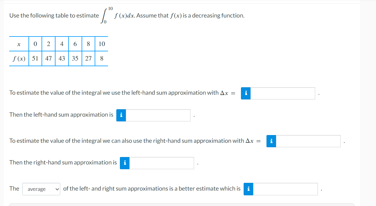 To estimate the value of the integral we can also use the