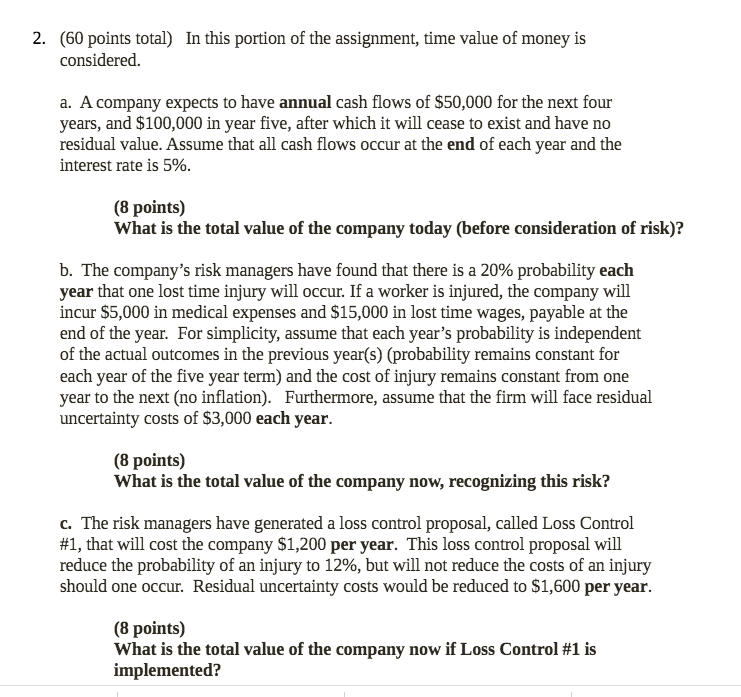  2. (60 points total) In this portion of the assignment, time