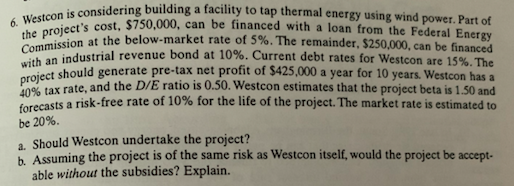 Can you please help me understand this problem? 6 Westcon is