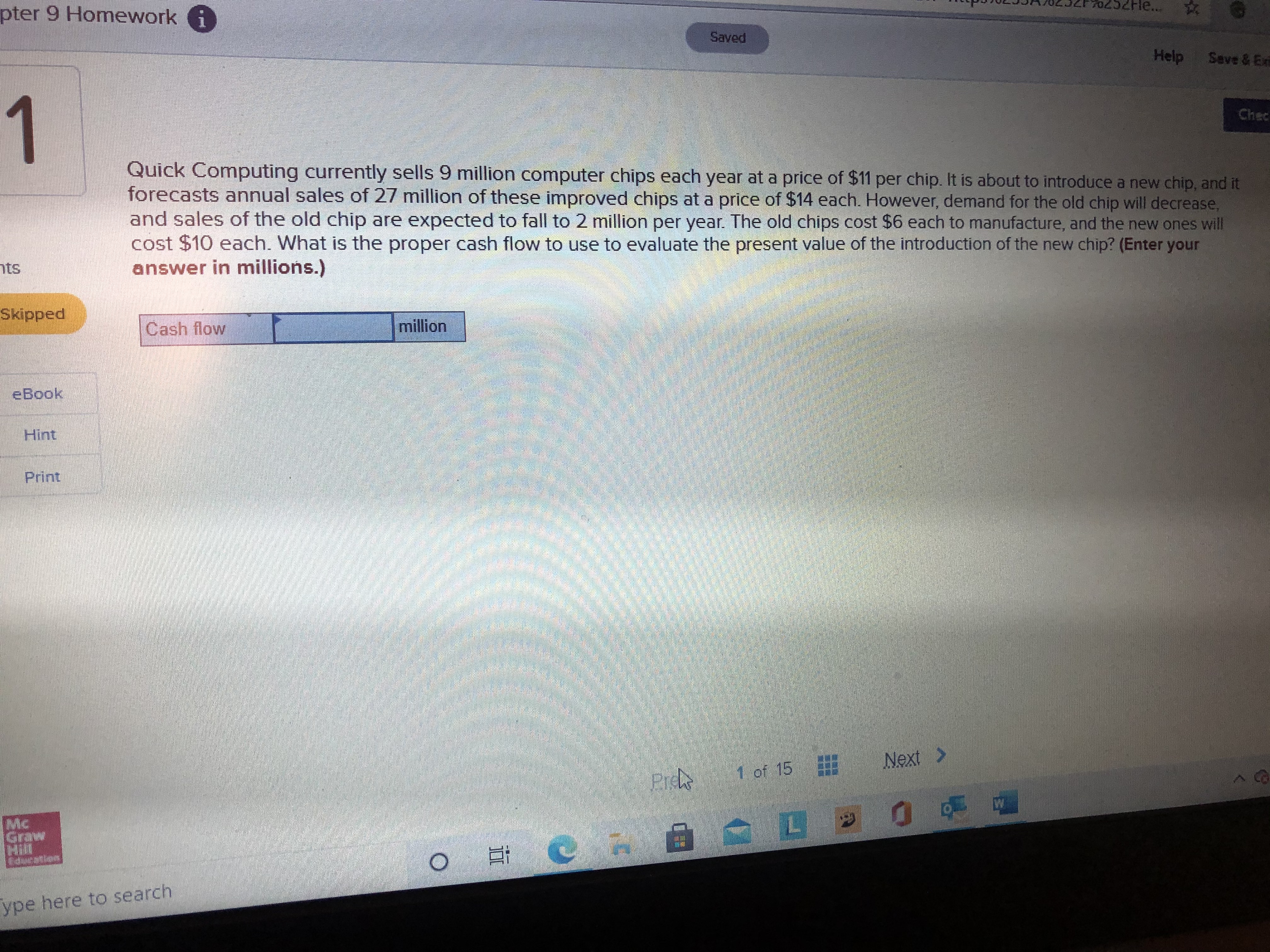  Please see attached pter 9 Homework i Saved Help Save &