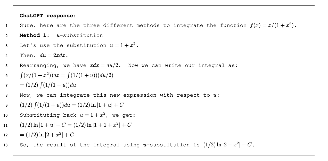 any, are there between the integral from Question 1 and the integral