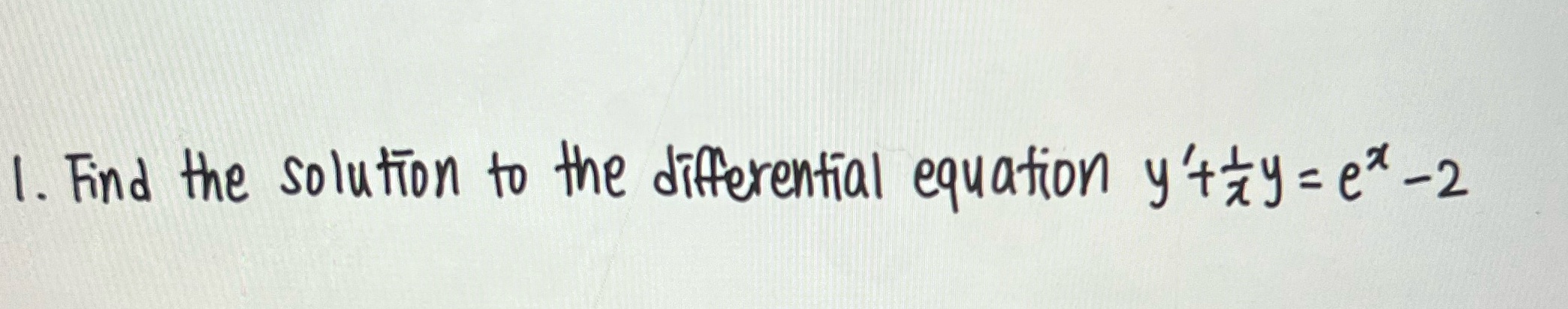 photo example 1. Find the solution to the differential equation y't ty