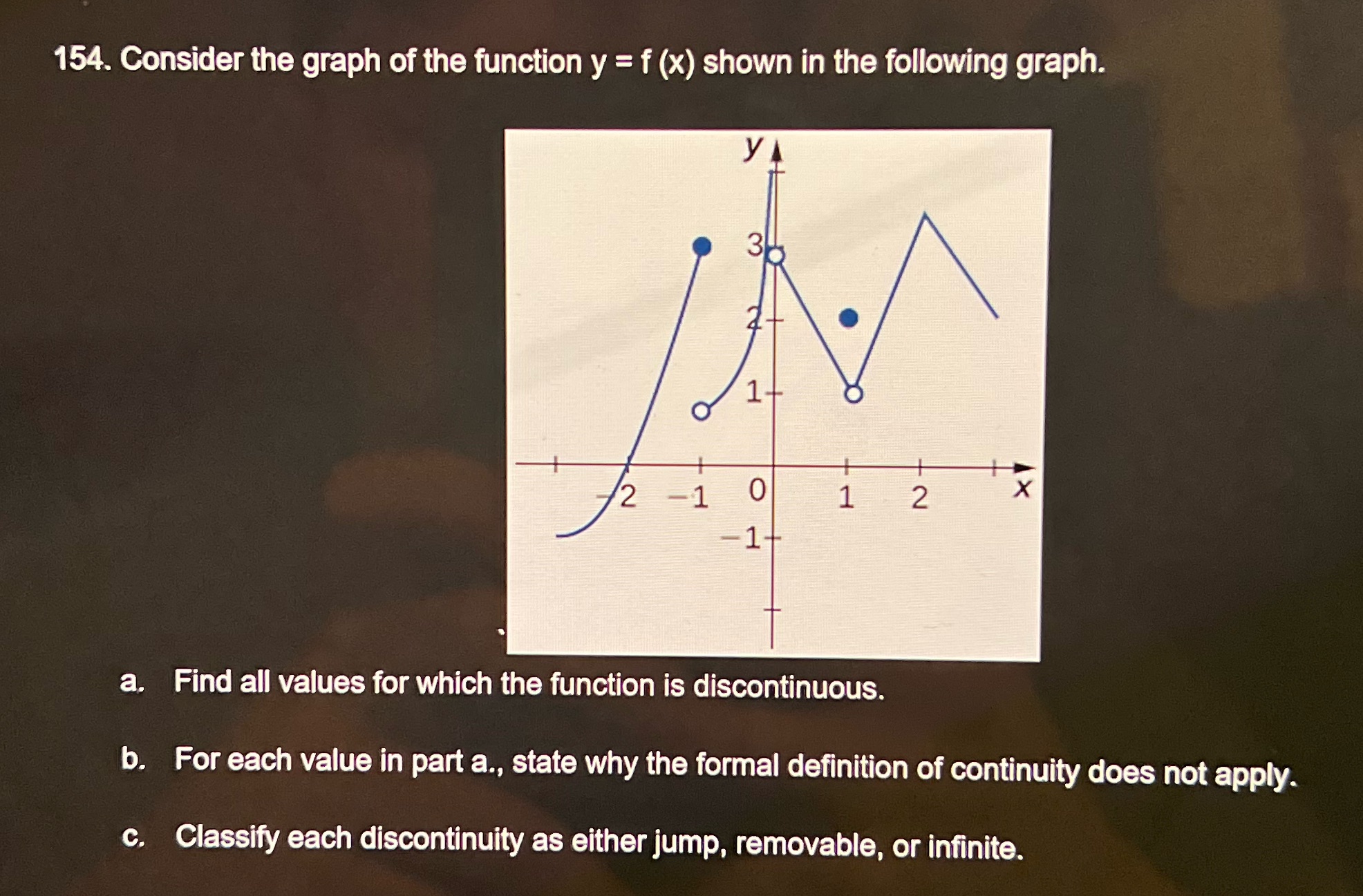an explanation to study from please 154. Consider the graph of the