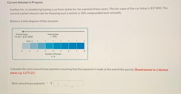 Current Attempt in Progress Ivanhoe Inc. is considering leasing a car