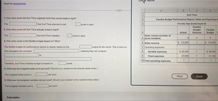  Read the requirements 1. How many pools did Surf Time originally