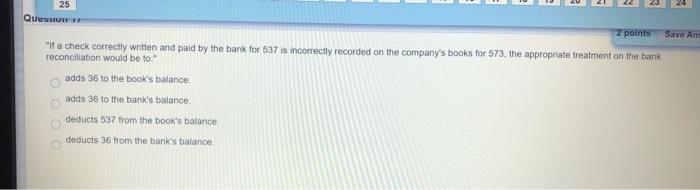 ues 25 2 points "If a check correctly written and paid