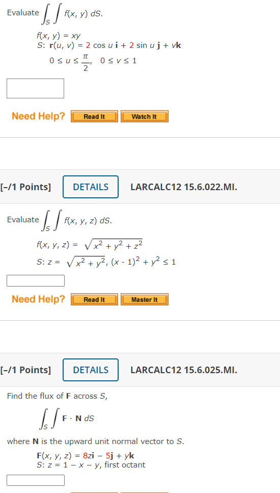 Evaluate ( 1 RX, Y ) as. f ( x, y