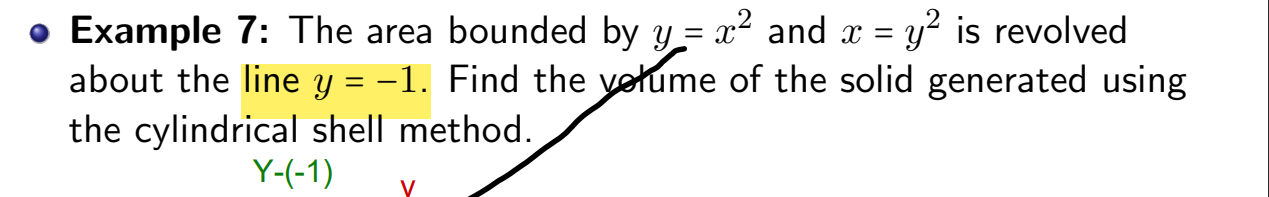 the line x = 4 is revolved about the line a: =