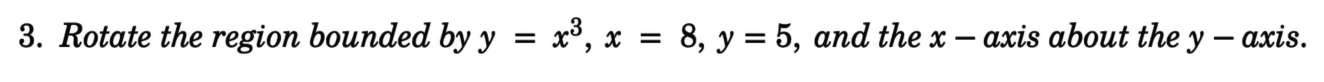 the region bounded by y = x , x = 8, y