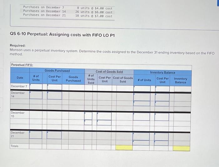 below. Trey Monson starts a merchandising business on December 1 and enters