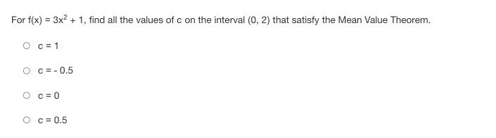 Mean Value Theorem states that for an interval | 0, / |,
