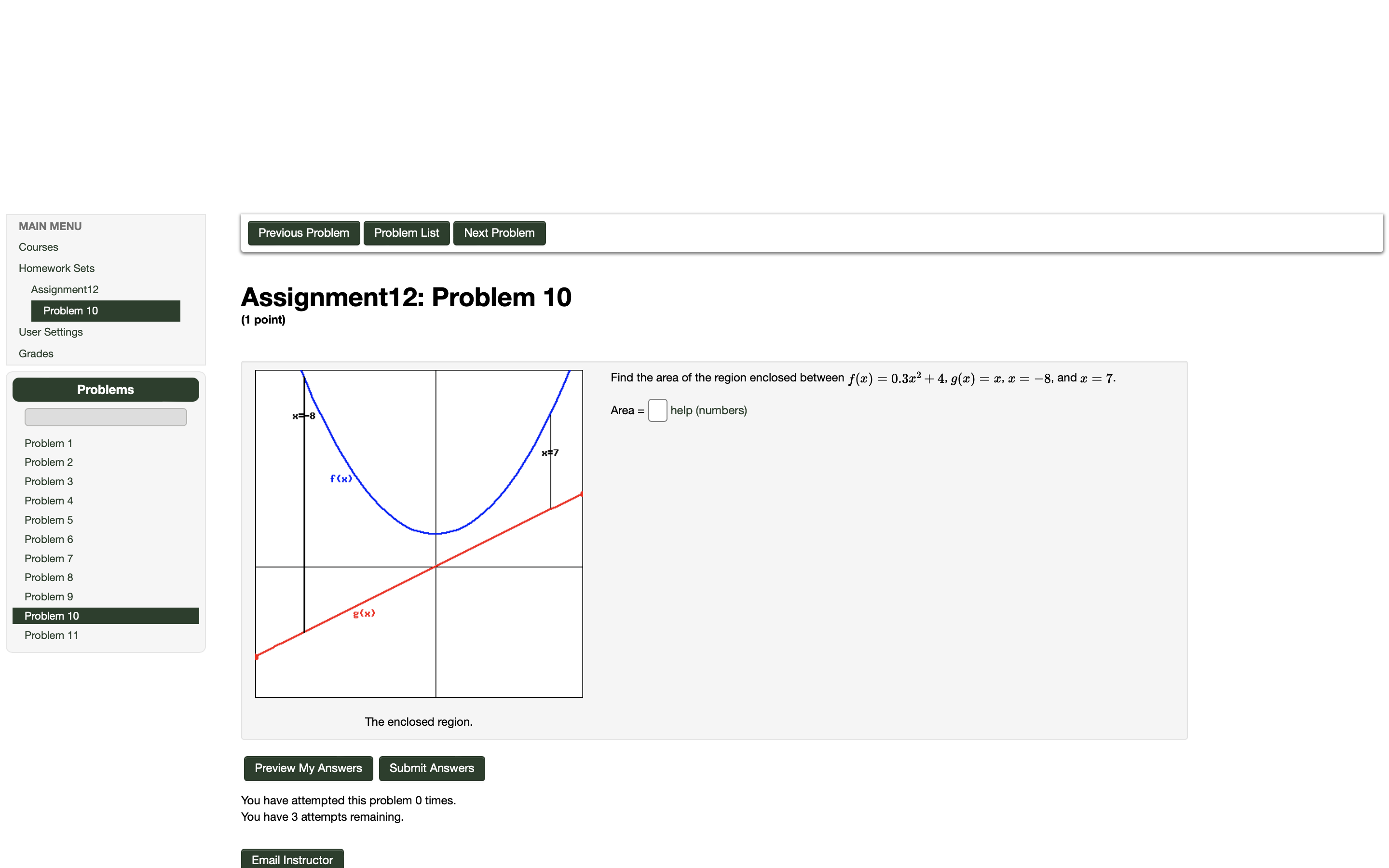  MAIN MENU Previous Problem Problem List Next Problem Courses Homework Sets