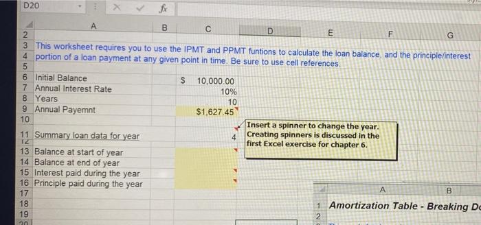  D20 2 fx B C D E F G 3 This