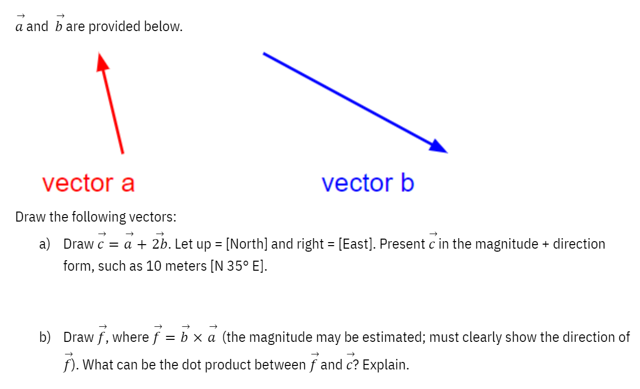 > ) a and b are provided below. vector 8 vector