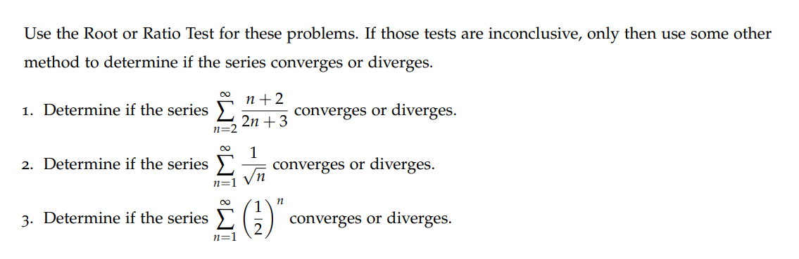 problems. If those tests are inconclusive, only then use some other method