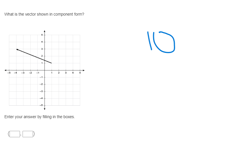 left to rightThe initial point of a is (-5, 1), and its