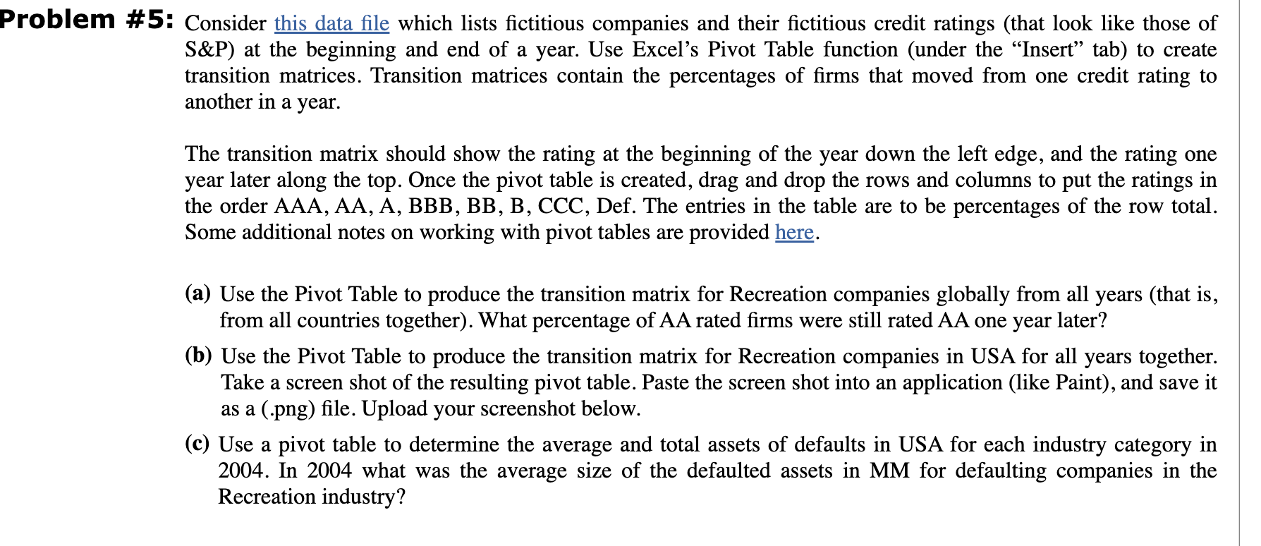 #5: Consider this data file which lists fictitious companies and their