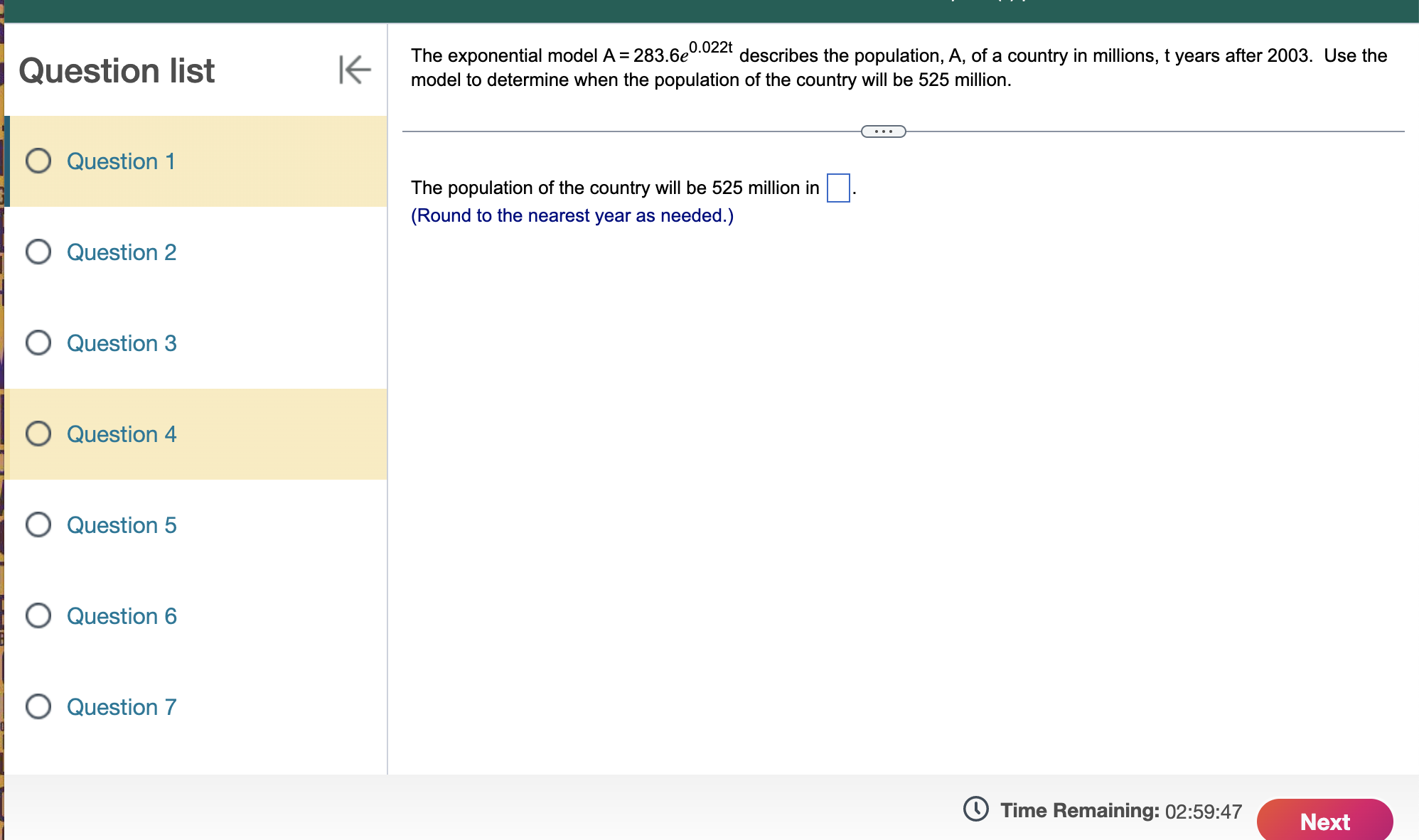 be 49 F? t= minutes (Type an integer. Round to nearest minute.)