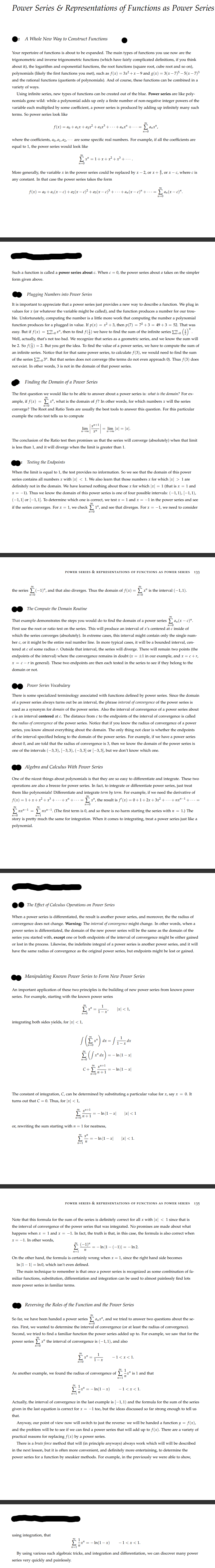 thru 7. 1. Determine the interval of convergence: 1 (a) _ 5n