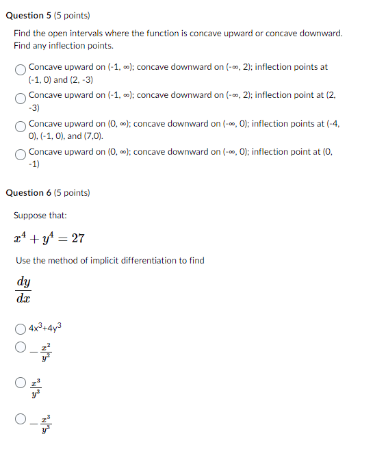 2 [5 points) Use the properties of limits to help decide whether