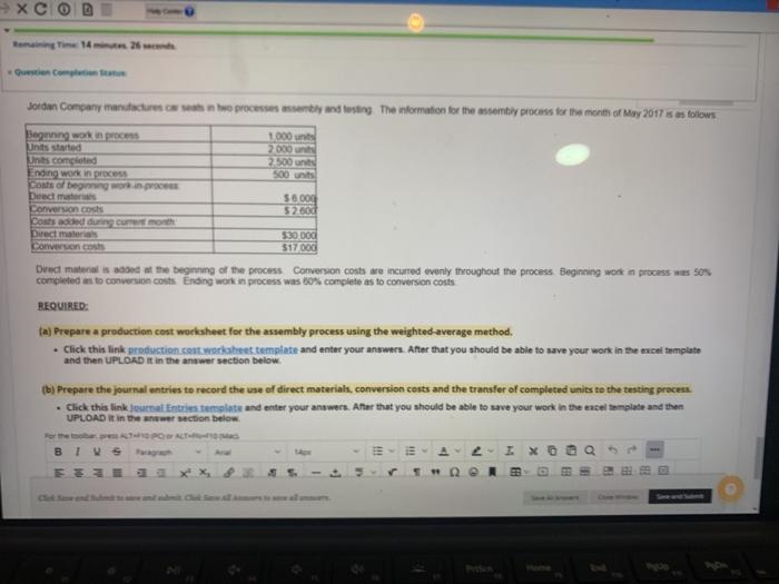xC Remaining Time 14 minutes 25 seconds Question Completion Stat Jordan