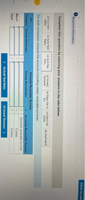 Company Data from the current year-end balance sheets Data from the current