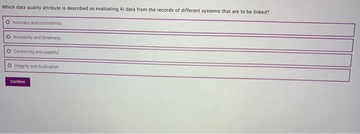Metadata O Data at rest Confirm Which is an example of data