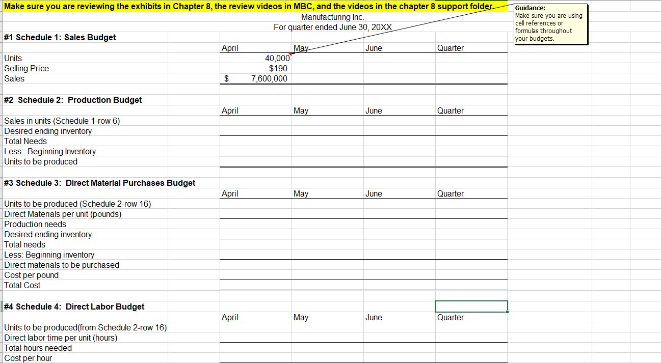 and the videos in the Chapter 8 support folder. Data Scenario: You
