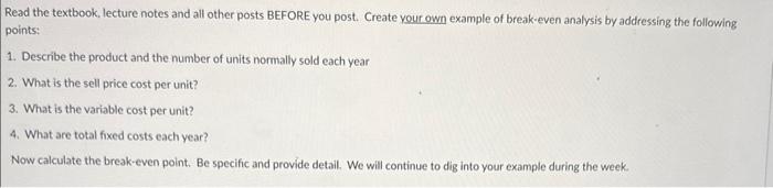  Read the textbook, lecture notes and all other posts BEFORE you